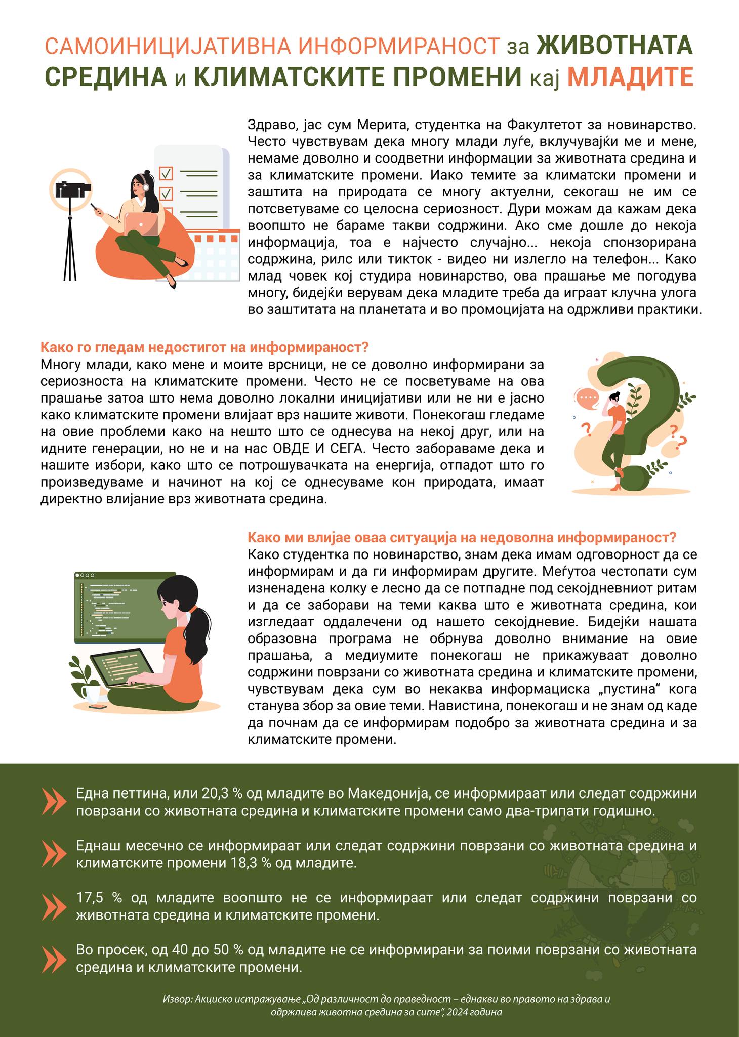 Самоиницијативна информираност за животната средина и климатските промени кај младите